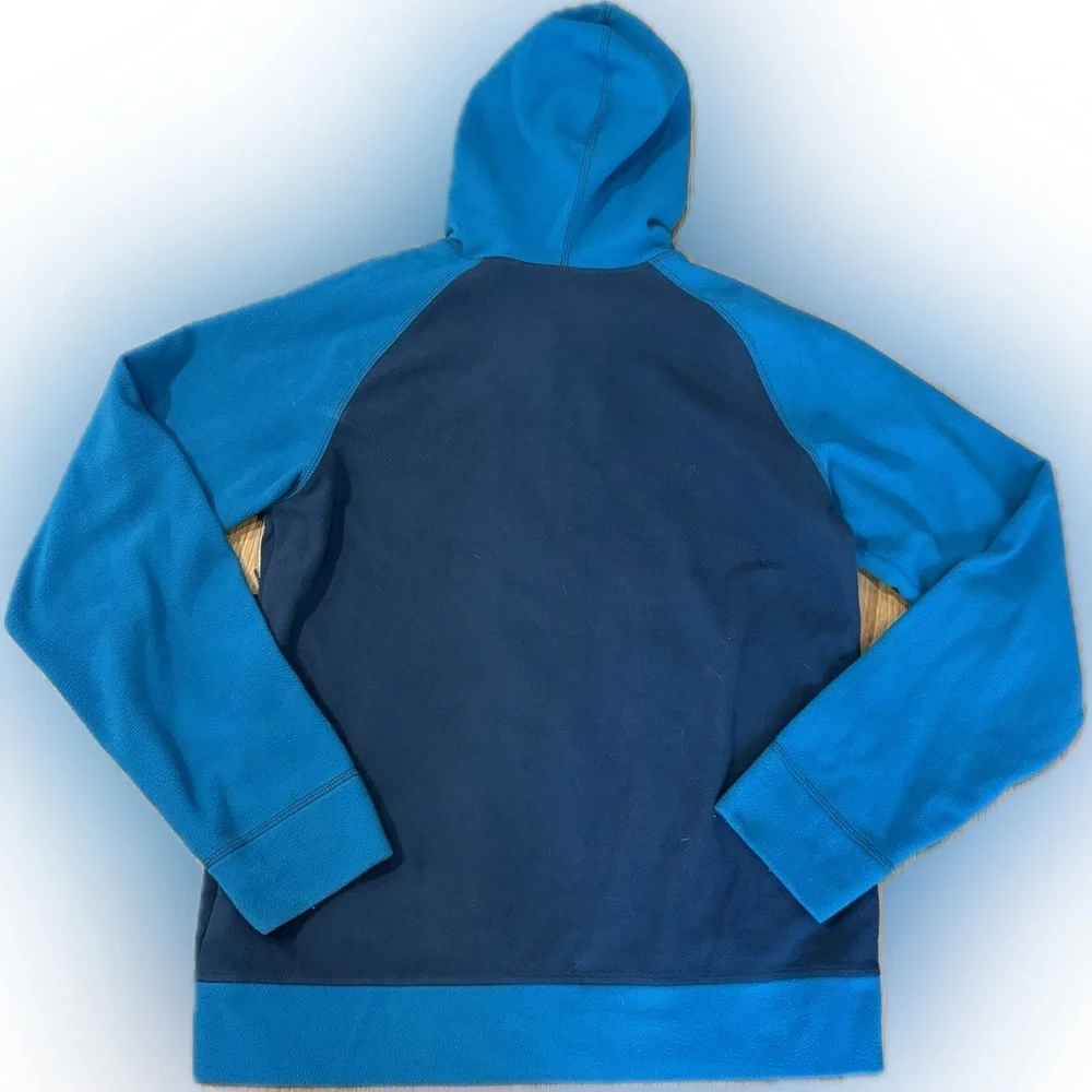 The North Face Boys Blue Hooded Fleece Full Zipper Jacket XL 18/20